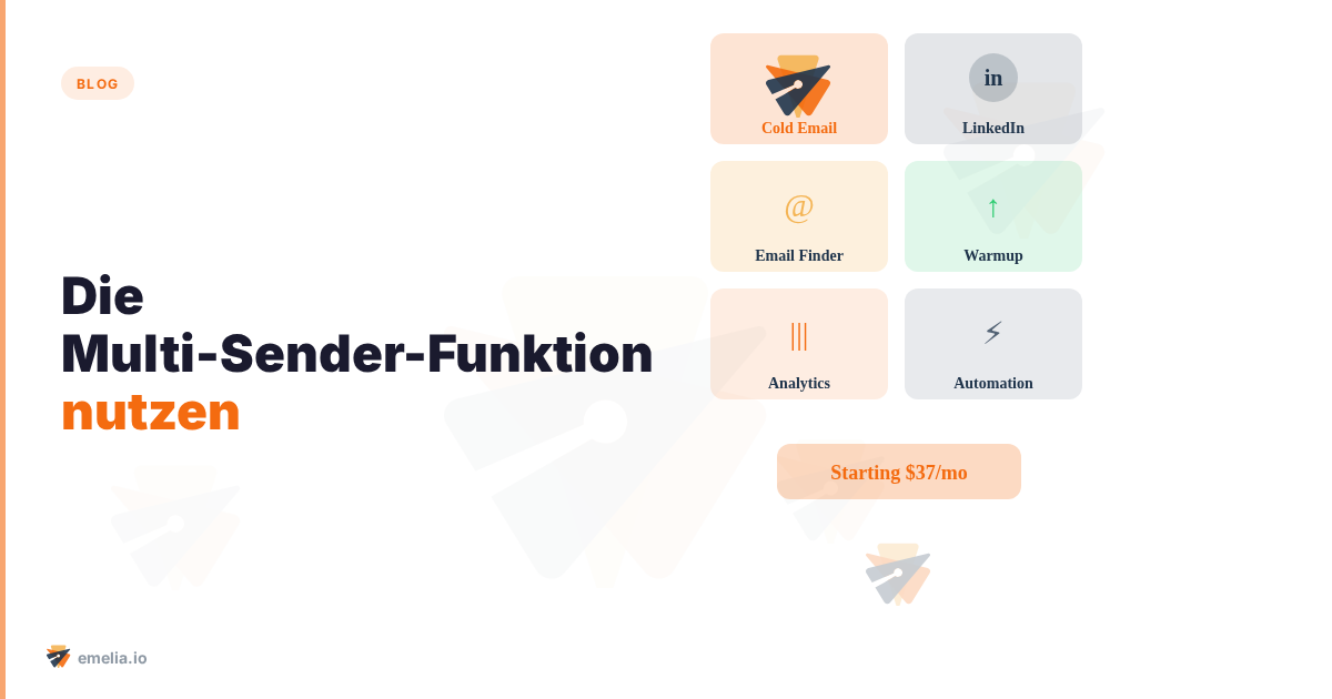 Die Multi-Sender-Funktion (Email Rotating) nutzen