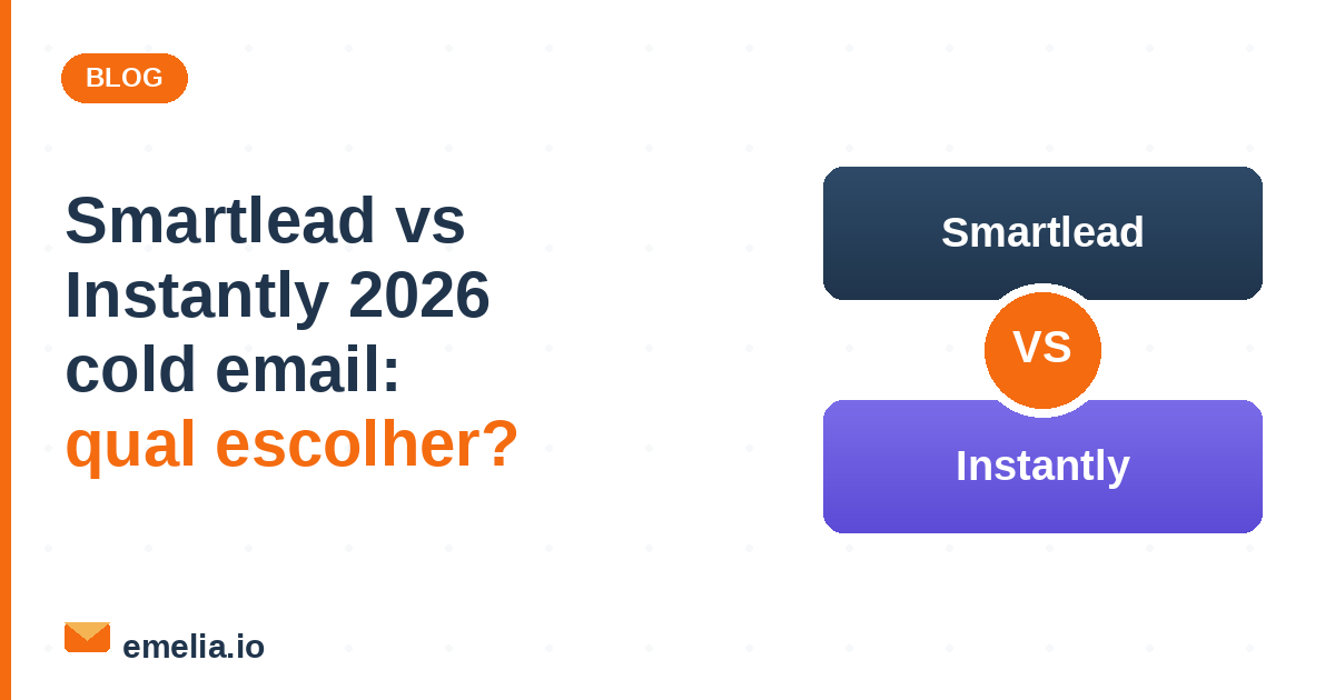 Smartlead vs Instantly 2026: qual ferramenta de cold email escolher?