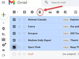 image showing where to find the Archive symbol in Gmail