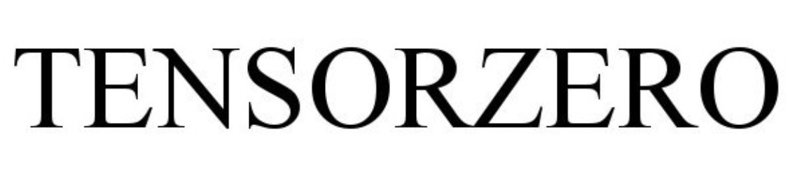 Tensorzero ecris en noir sur fond blanc