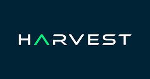 Harvest written in white on a black background