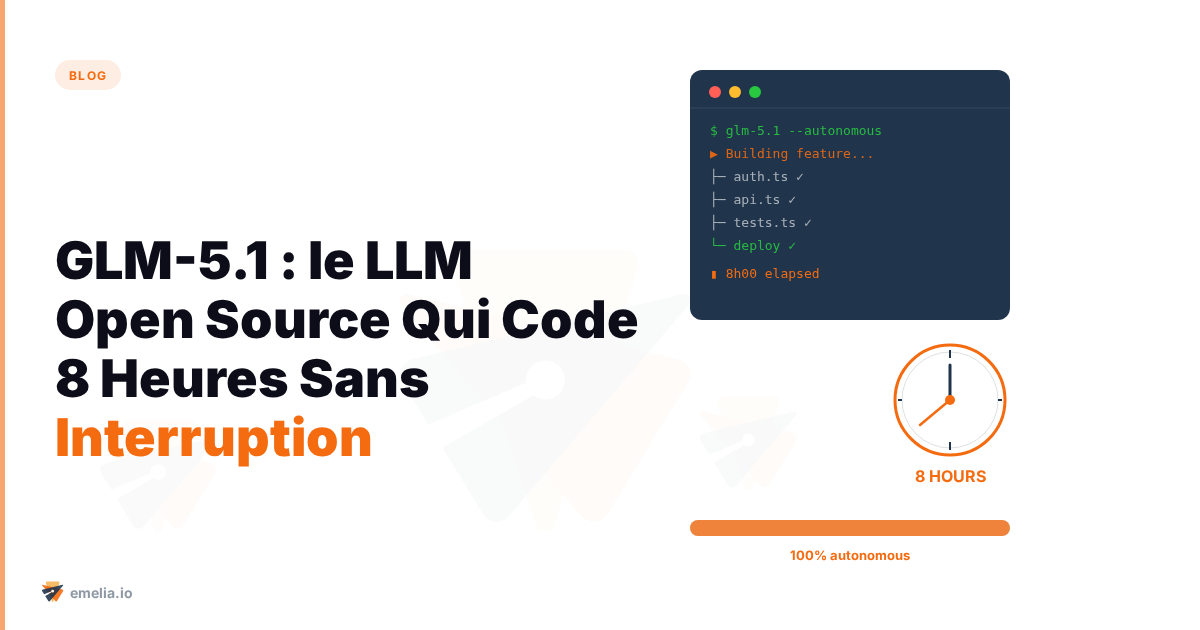 GLM-5.1 : le LLM Open Source Qui Code 8 Heures Sans Interruption (Test et Analyse)