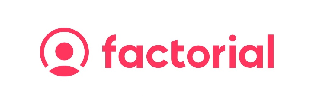 Factorial written in pink on a white background