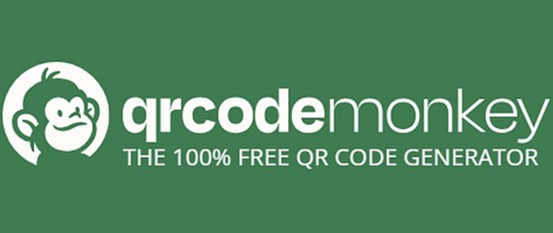 QR CODE MONKEY written in white on a green background, with a monkey drawn on the left.