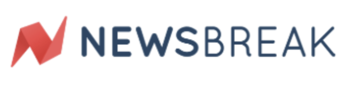 Newsbreak written in blue-gray with a red N logo next to it