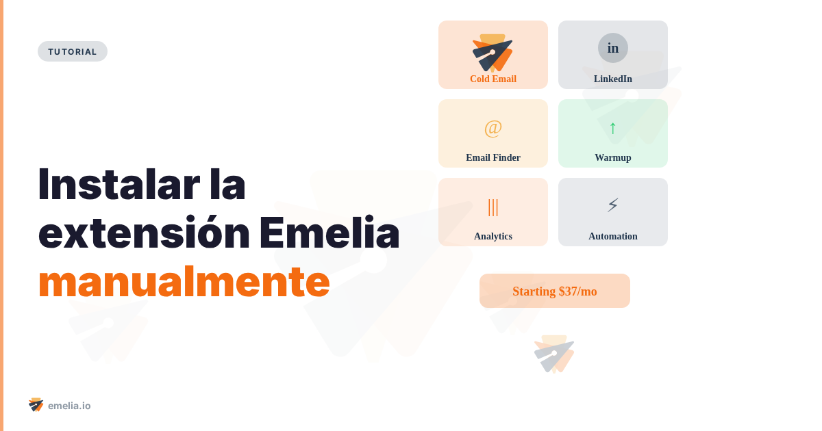 Instalar la extensión Emelia manualmente