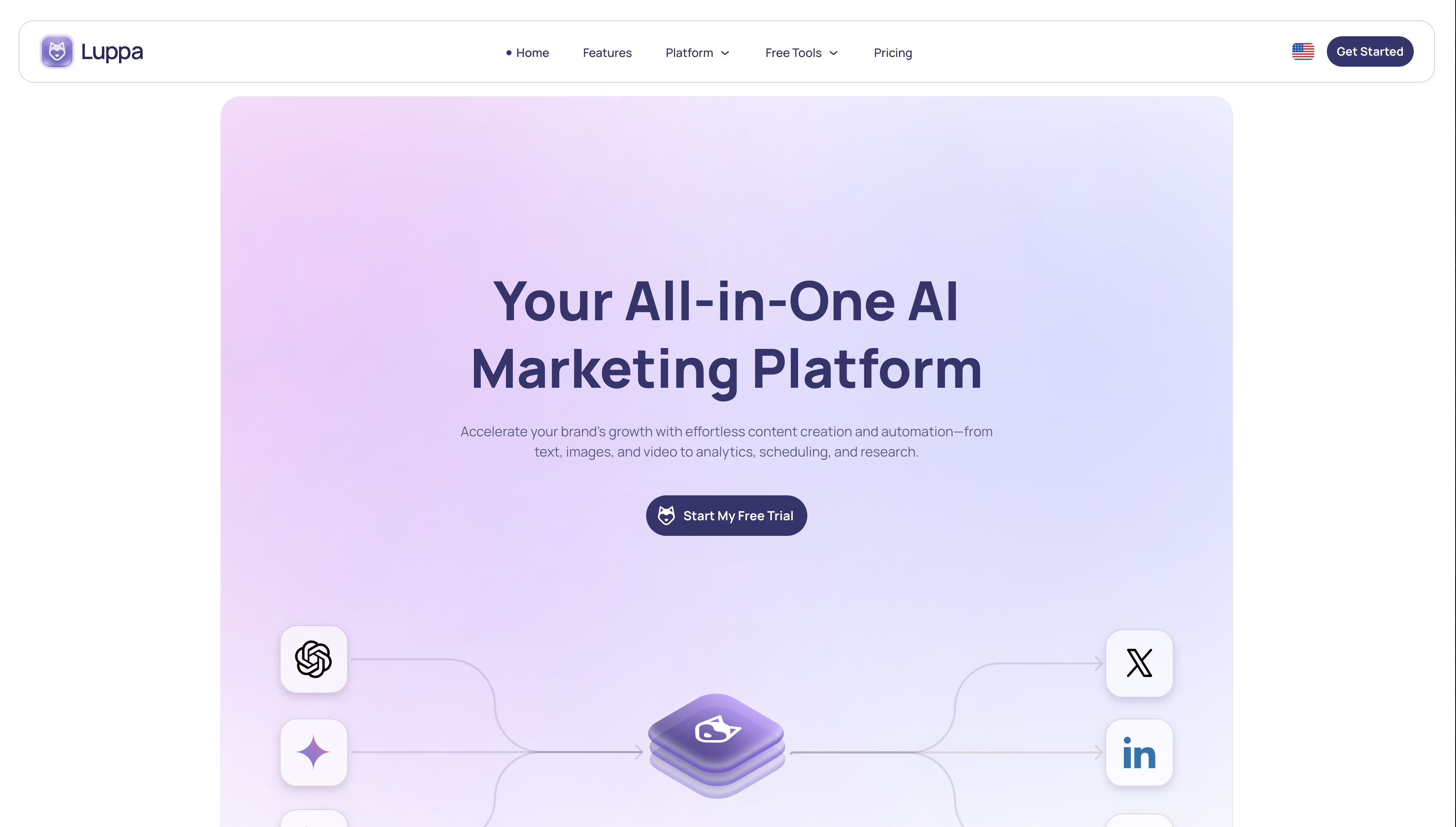Screenshot Luppa AI Website