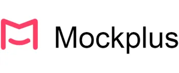
Mockplus written in black on a white background with a large pink M on the left side.