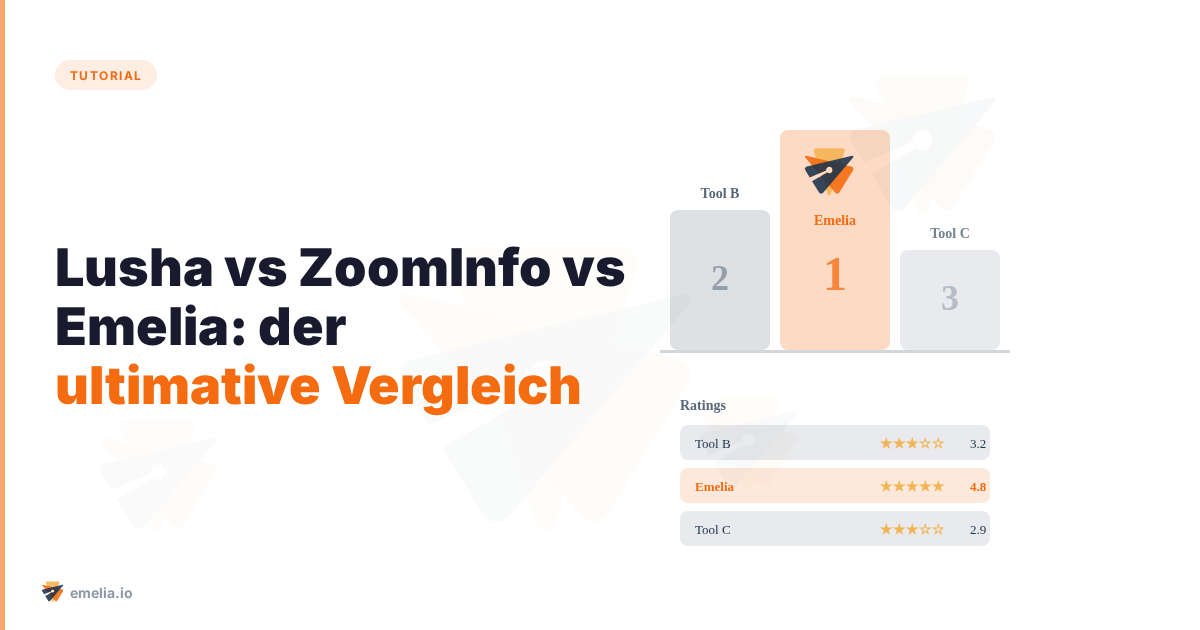 Lusha vs ZoomInfo vs Emelia: der ultimative Vergleich