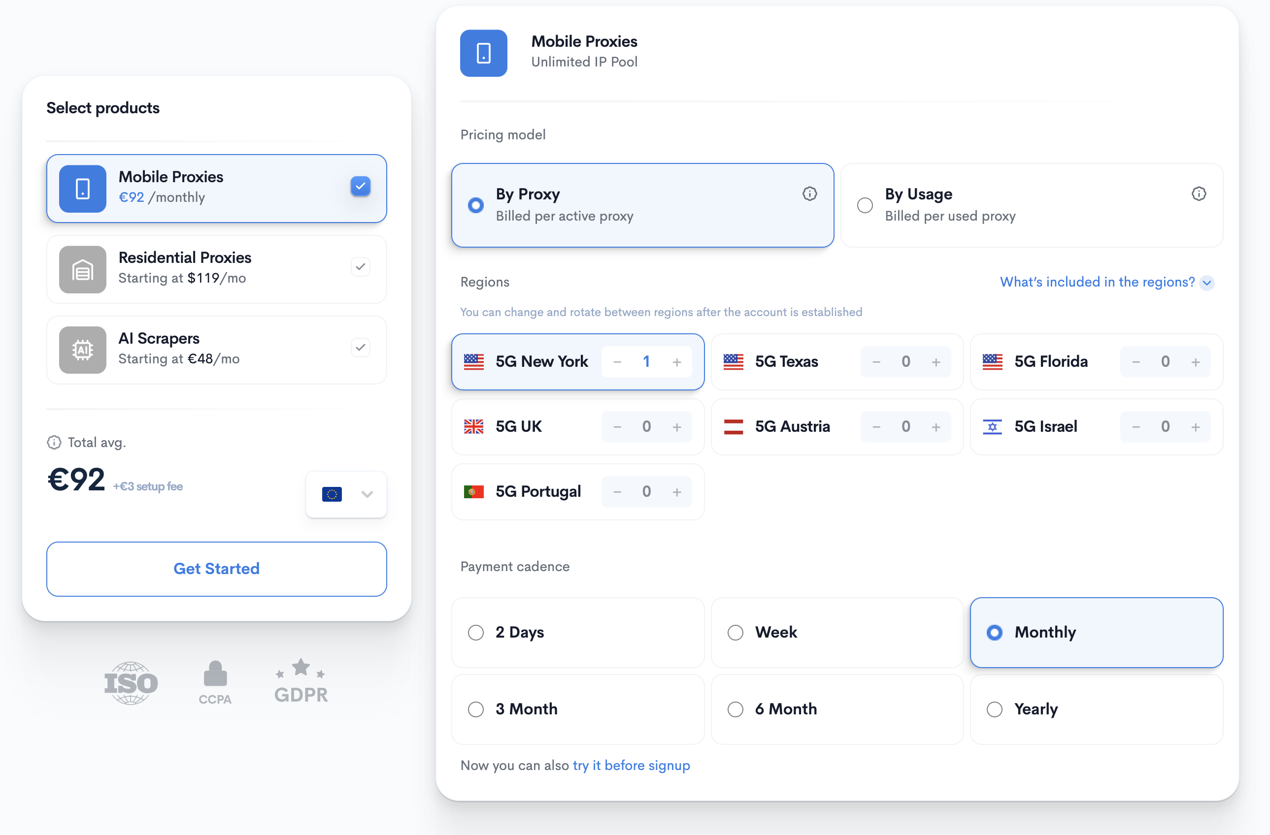 The Social Proxy pricing