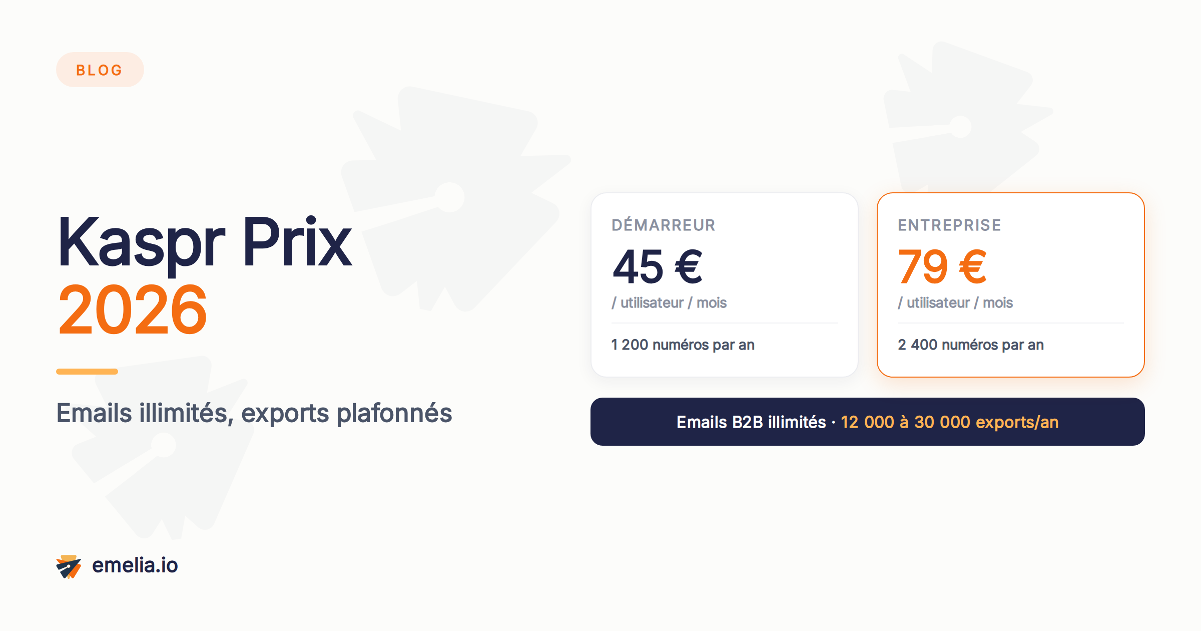 Kaspr Prix 2026 : plans, crédits téléphone et quota d'exports