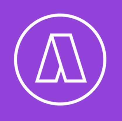 White in a purple circle