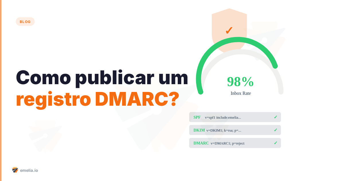 Como publicar um registro DMARC?