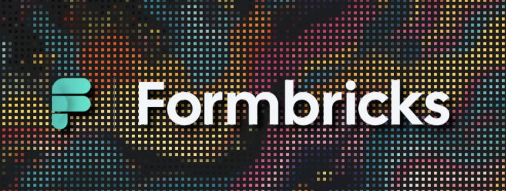 Formbricks written in white on a multicolored background