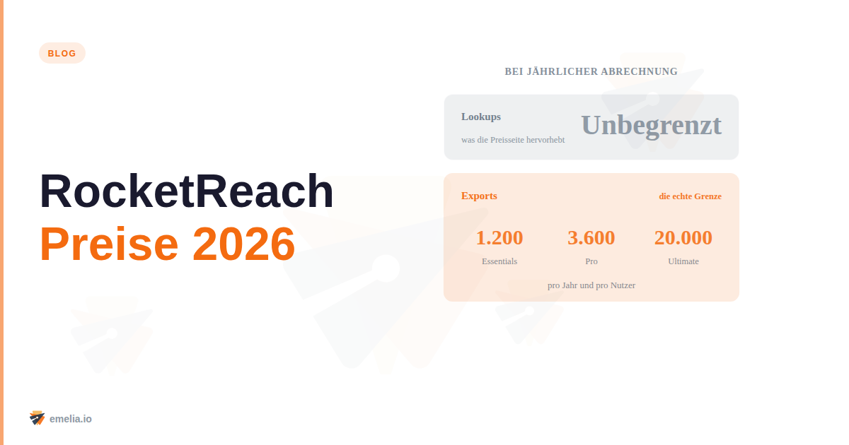RocketReach Preise 2026: Pläne, Lookups und Kosten pro Kontakt