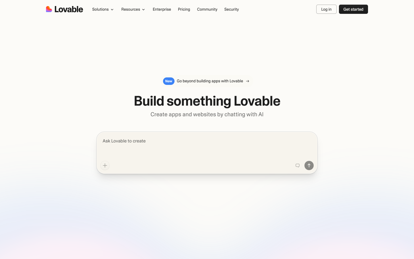 Lovable - AI App Builder Landing Page