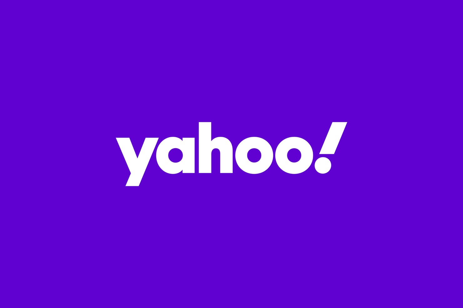 Yahoo ecris en blanc sur fond violet
