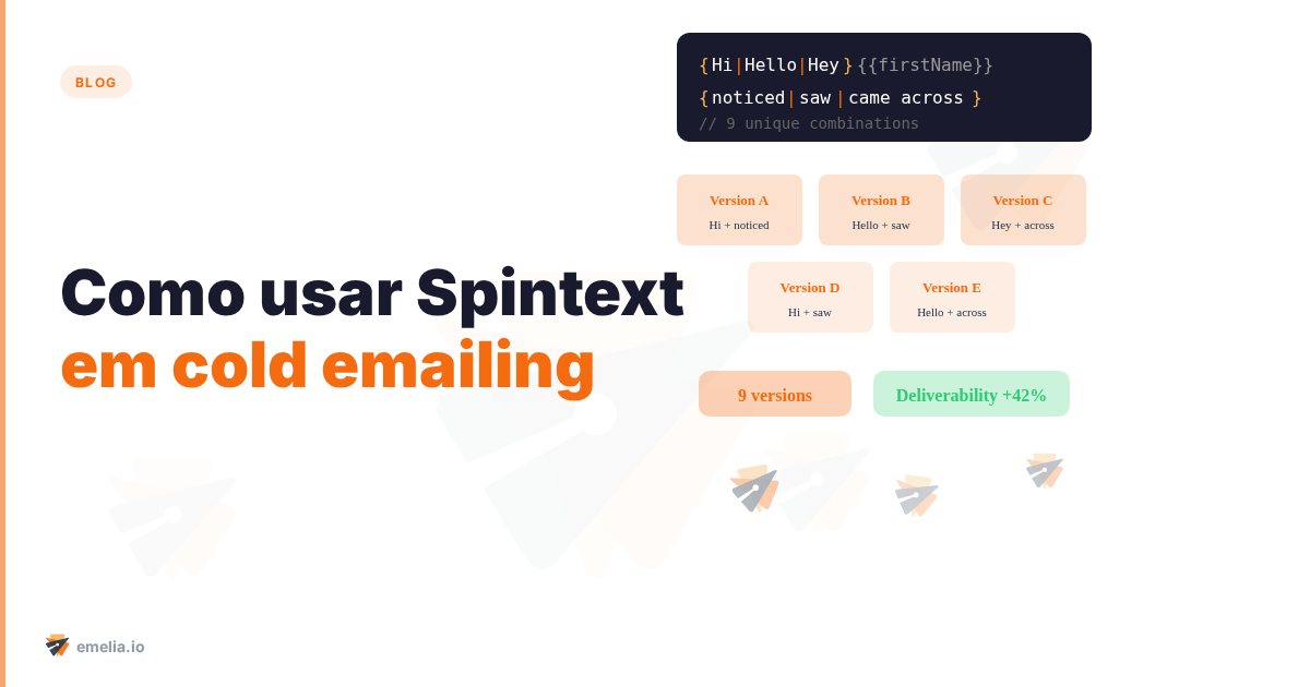 Como usar Spintext em cold emailing: personalize em escala