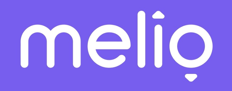 Melio written in white on a purple background