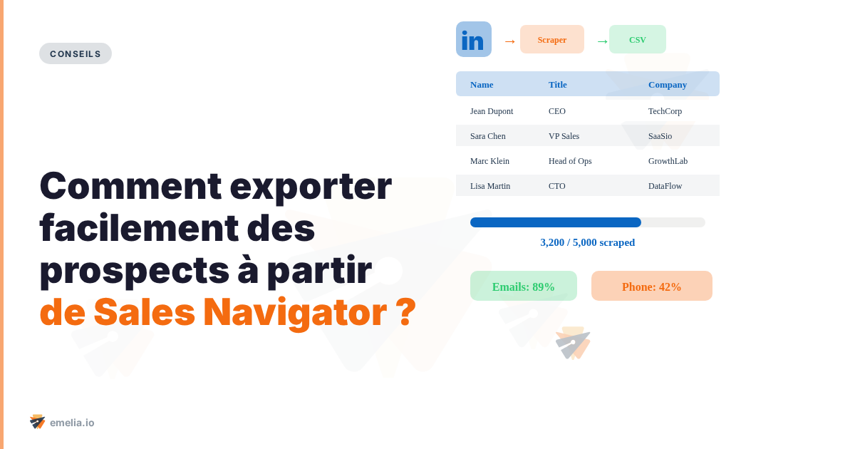 Comment exporter facilement des prospects à partir de Sales Navigator ? 