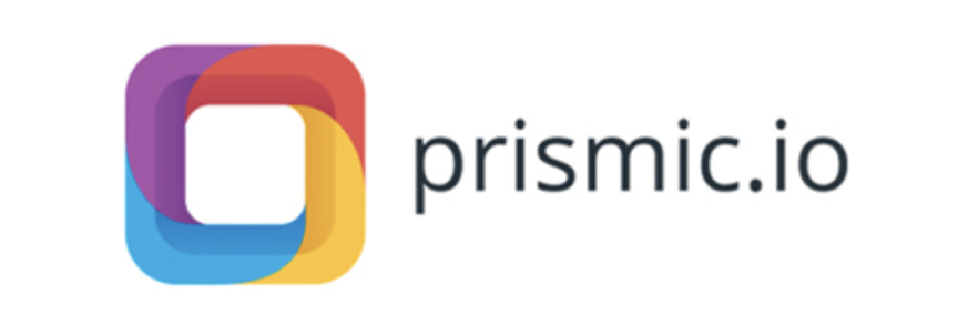 Purple, yellow, red, and blue squares and Prismic written in black, all on a white background.