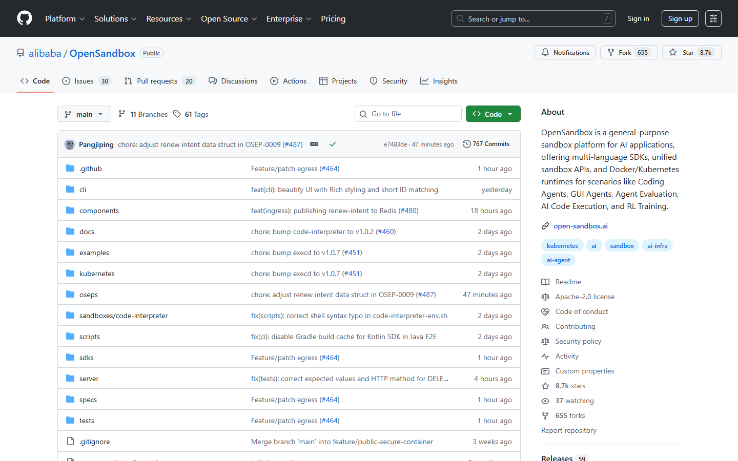 OpenSandbox - GitHub Repository by Alibaba
