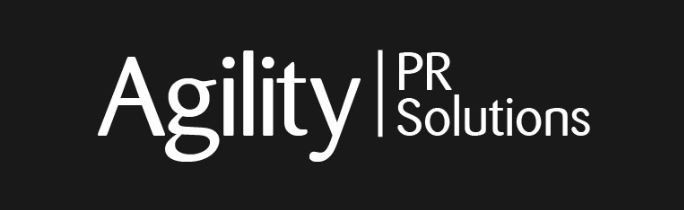 Agility PR Solutions white text on black background