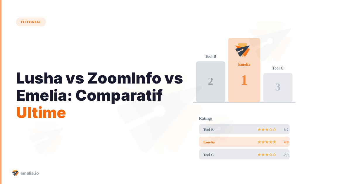 Lusha vs ZoomInfo vs Emelia: Comparatif Ultime