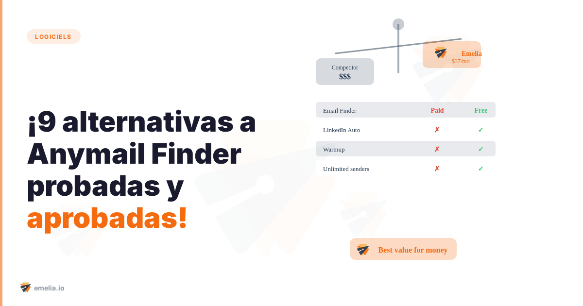 ¡9 alternativas a Anymail Finder probadas y aprobadas!