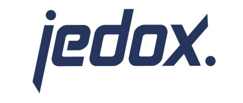 Jedox written in dark blue on a white background