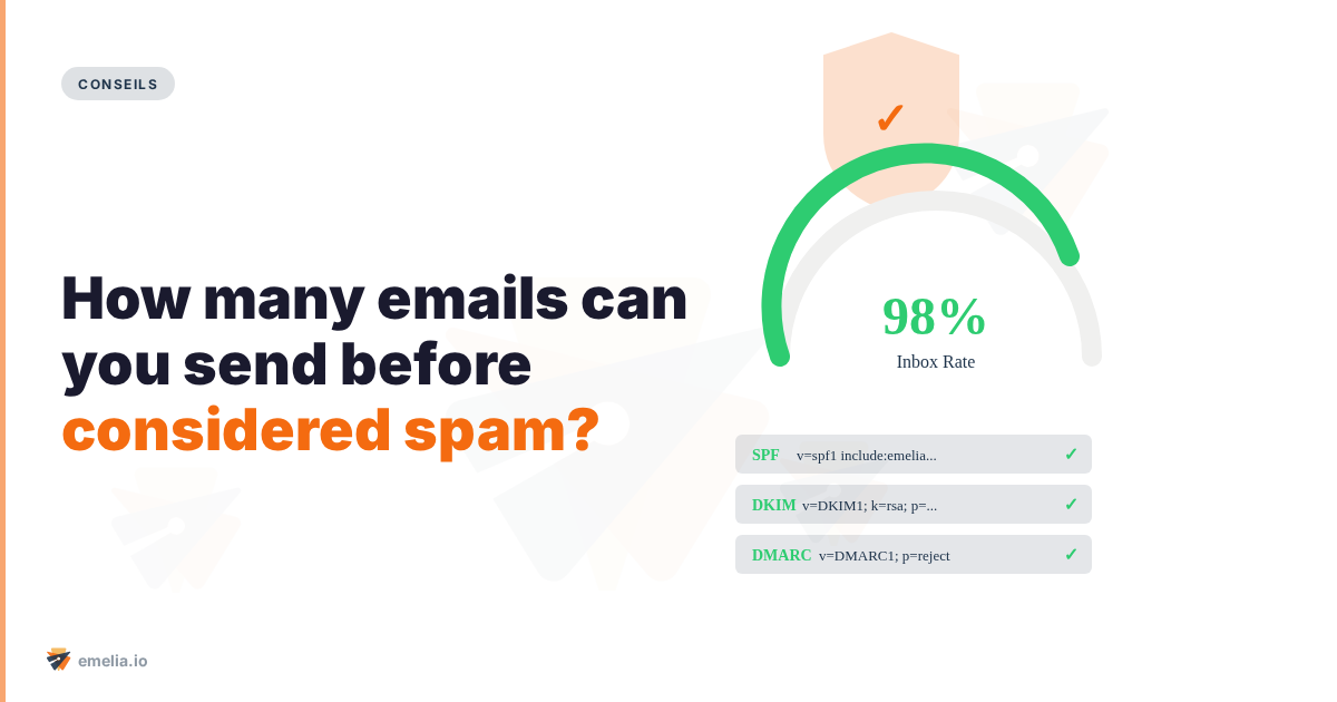 How many emails can you send before considered spam?