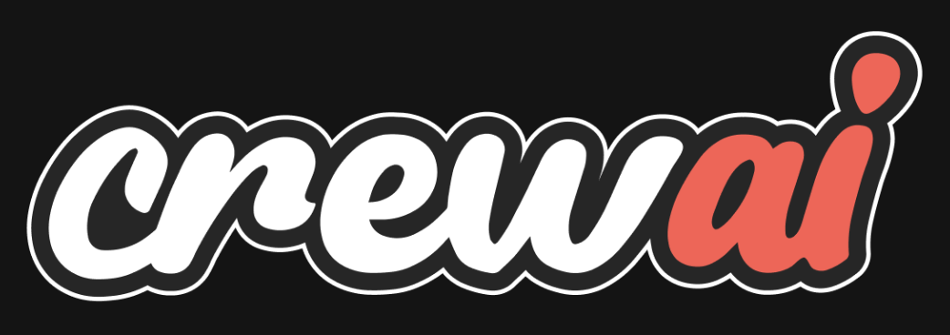 CREW écris en blanc et AI en rouge le tout sur fond noir