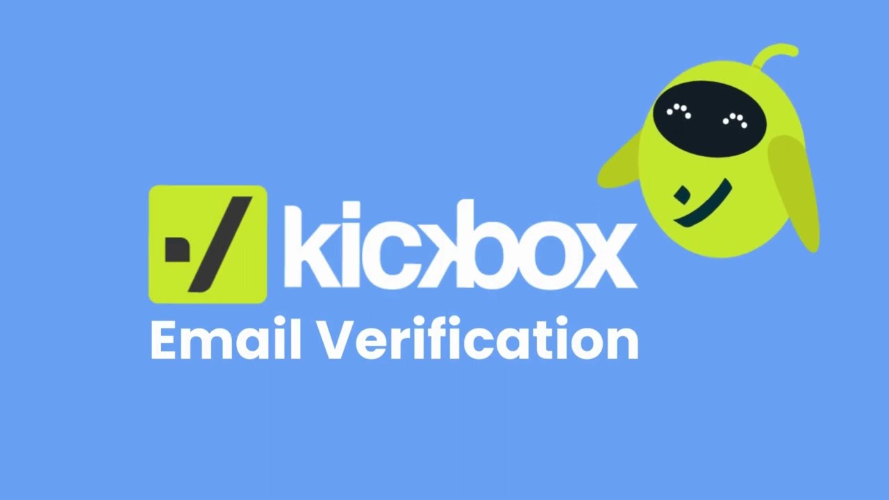 Kickbox logo written in black with a lime-green square on the left, all on a white background
