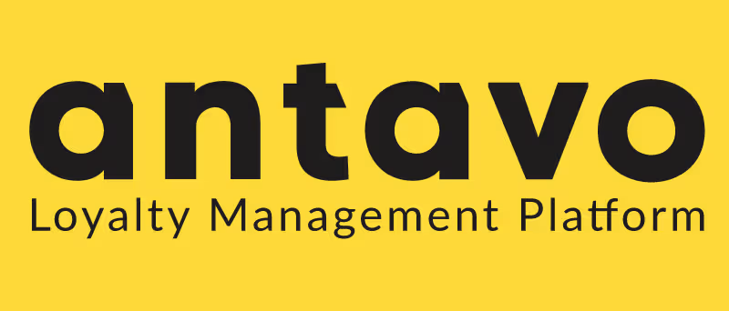 Antavo written in black on a yellow background