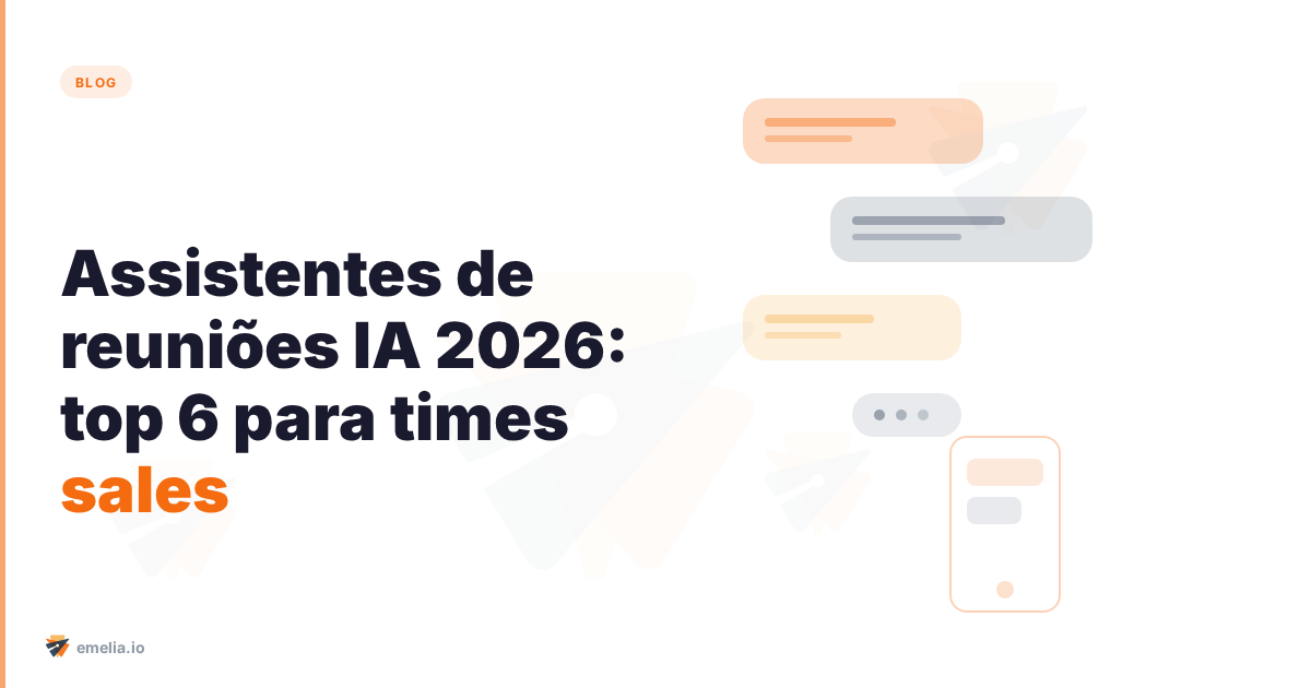 Assistentes de reuniões IA 2026: top 6 para times sales