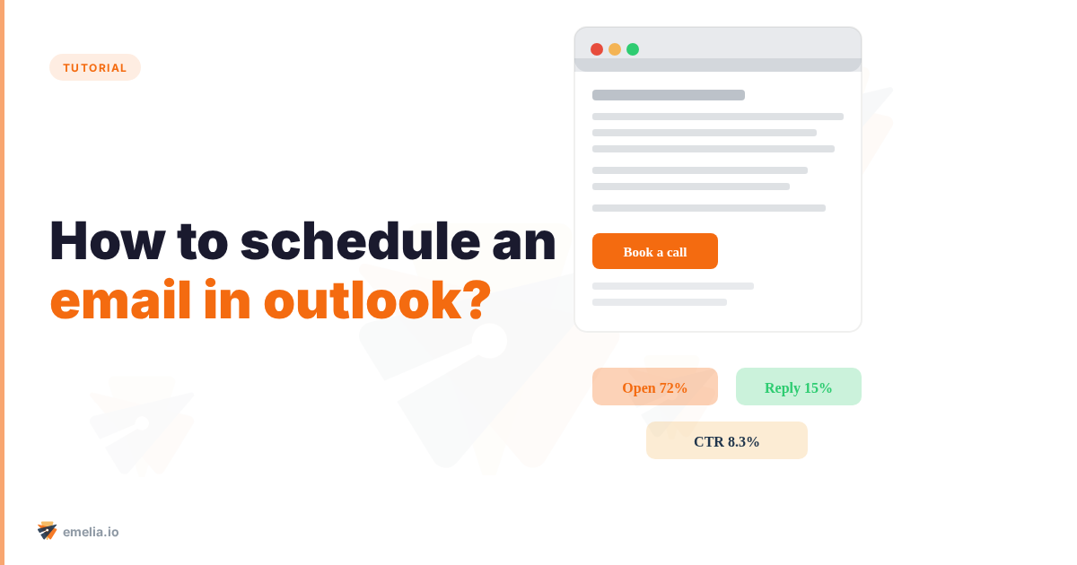 How to schedule an email in outlook?