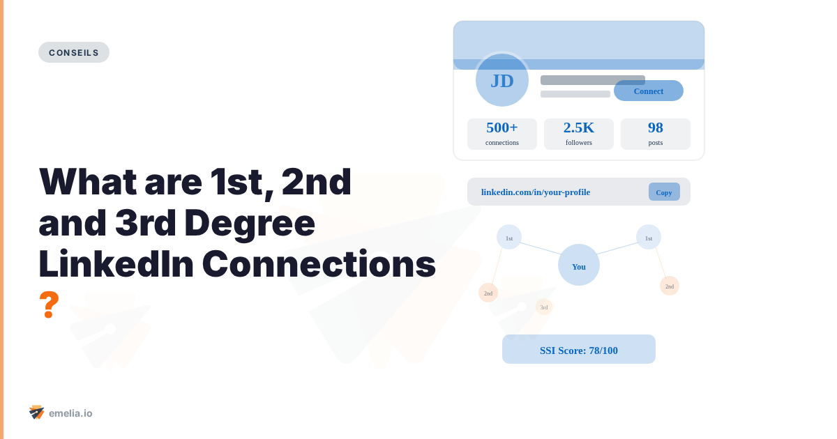 What are 1st, 2nd and 3rd Degree LinkedIn Connections ?