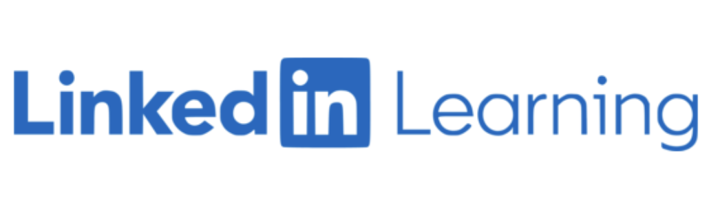 LinkedIn Learning written in blue on a white background