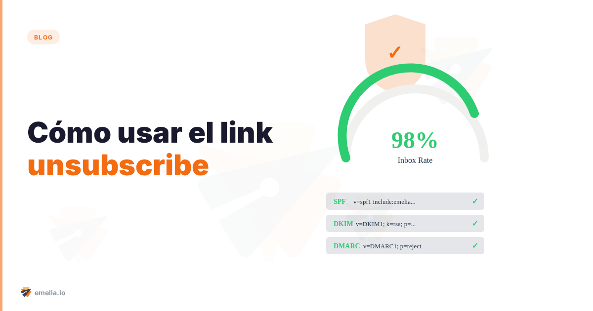 Cómo usar el link unsubscribe