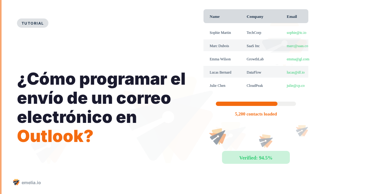 ¿Cómo programar el envío de un correo electrónico en Outlook?