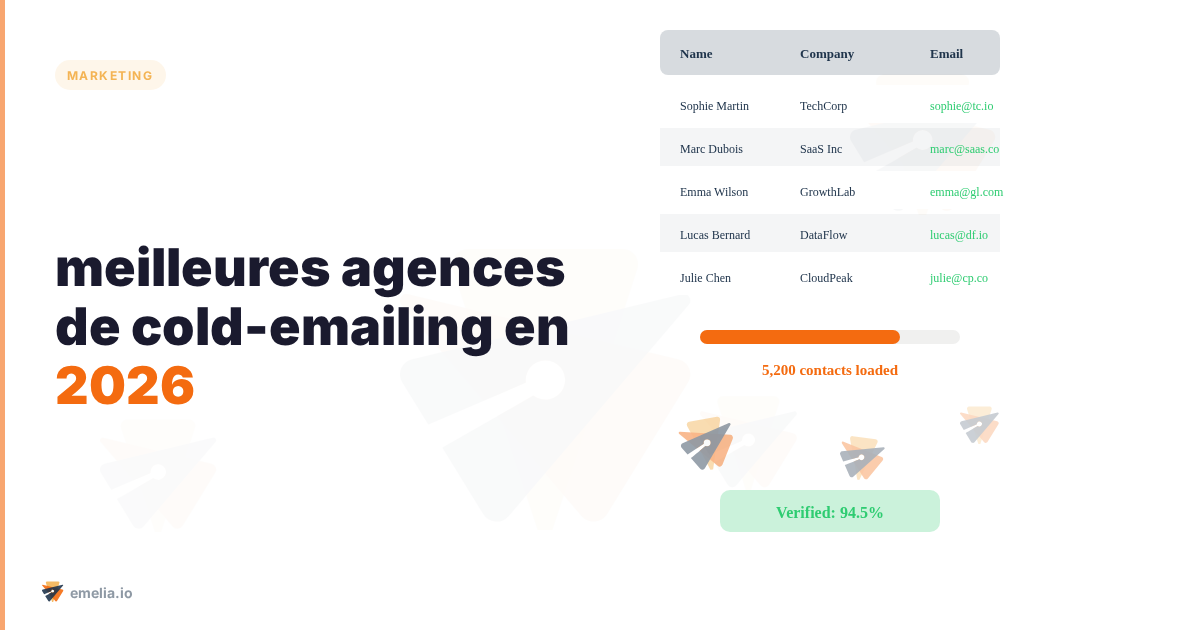 Les meilleures agences de cold-emailing en 2026
