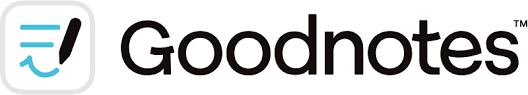 Goodnote writes in black on a white background with a small pencil drawing next to it.
