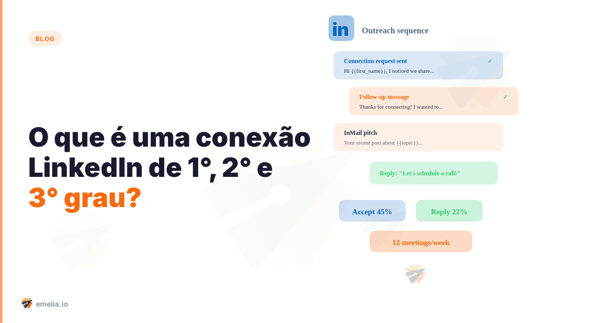 O que é uma conexão LinkedIn de 1°, 2° e 3° grau?