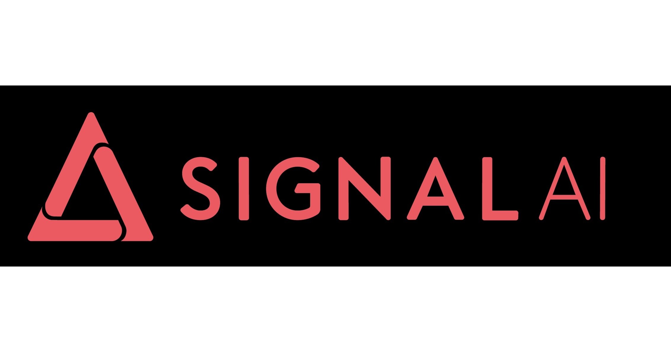 Signal AI written in red on a black background