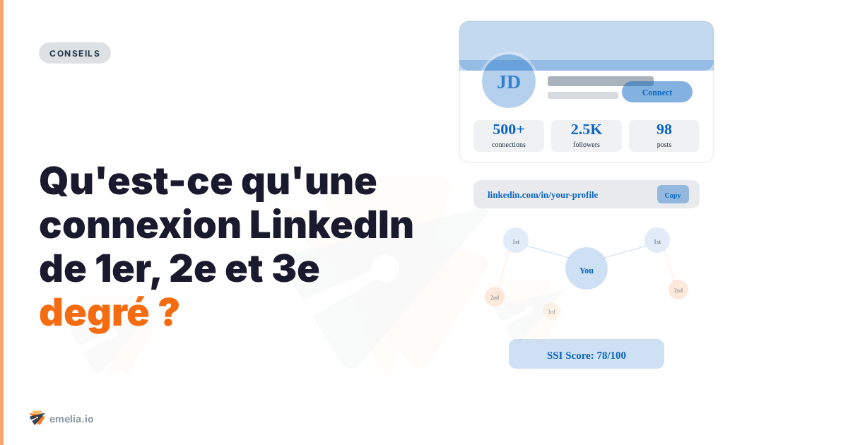 Qu'est-ce qu'une connexion LinkedIn de 1er, 2e et 3e degré ?