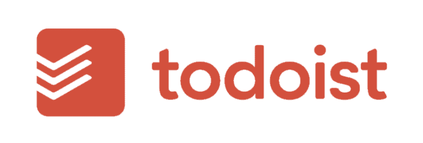 Todoist written in red on a white background