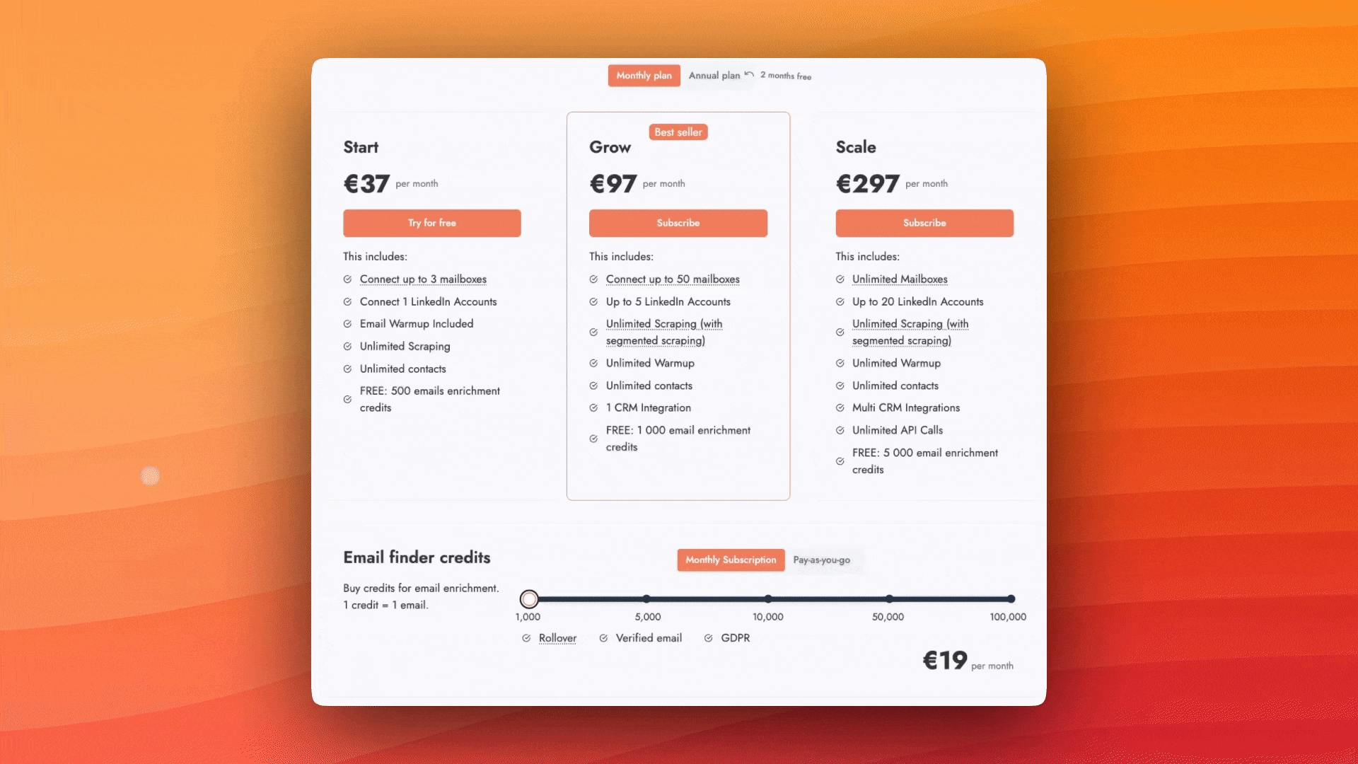 Emelia Pricing