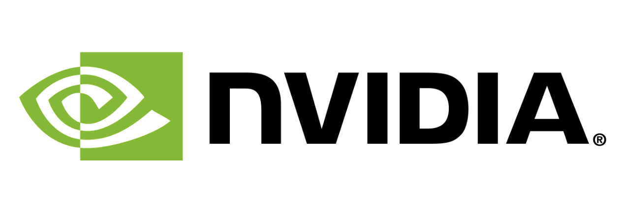 Nvidia write in black in a white background