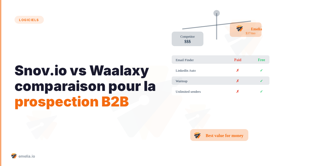 Snov.io vs Waalaxy comparaison pour la prospection B2B