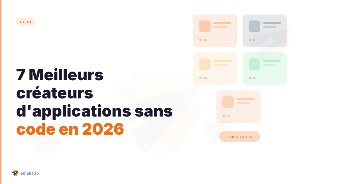 Les 7 Meilleurs créateurs d'applications sans code en 2026 